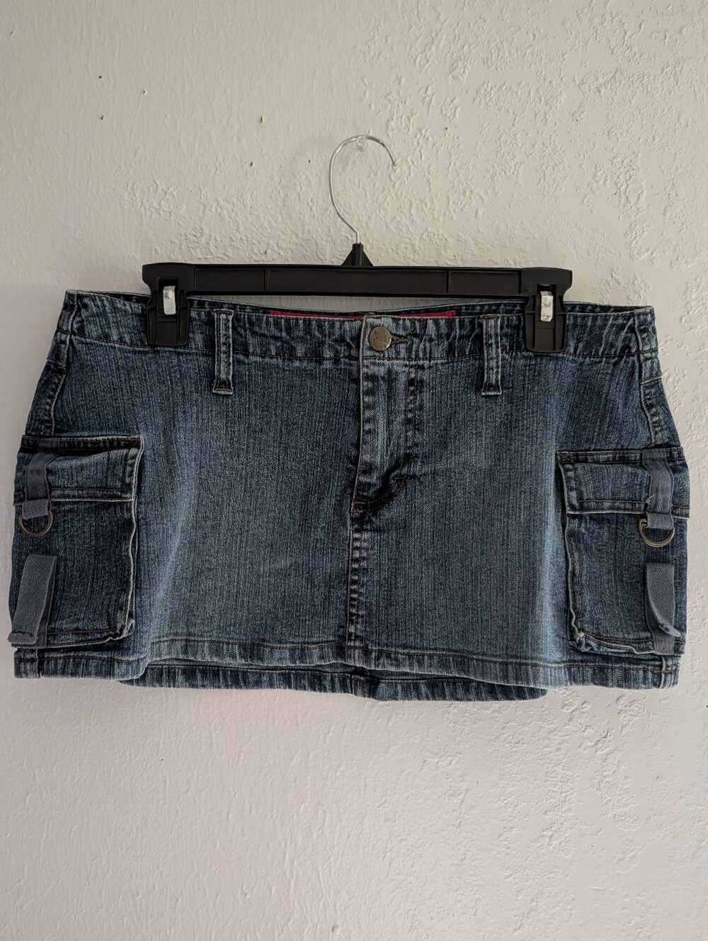 Mudd Low Rise Cargo Denim Skirt